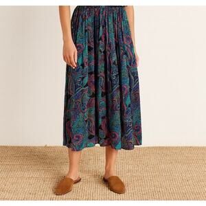 Vintage Maren Paisley Maxi Skirt Size Large Made in USA Boho 80s 90s